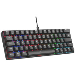 iGear Raptor 60% Wired RGB Gaming Keyboard, 63 Keys Compact Mechanical