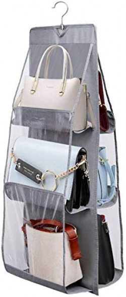 Big buyer 6 Pocket PVC Storage Bag Organizer Hanging Bags Closet Organ