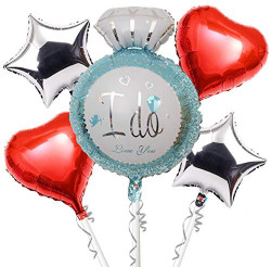 AMFIN Ring Foil Balloon for Valentine Decoration / Anniversary Decorat