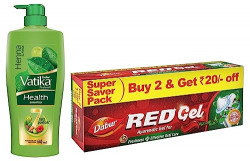 Dabur Vatika Health Shampoo, with Henna & Amla for Problem Free Hair -