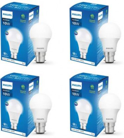 PHILIPS 10 W STANDARD B22 LED BULB(WHITE, PACK OF 4)
