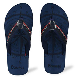 Bourge Men's Canton-Z3 Navy Flip-Flops-9 UK (43 EU) (10 US) (Canton-7-