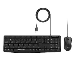 Amazon Basics Wired Keyboard and Mouse Combo l 1200 DPI l for Windows,