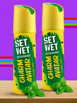 SET WET MEN MEN SET OF 2 CHARM AVATAR DEODORANT & BODY SPRAY PERFUME -
