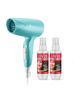 LIVON 2PCS HEAT PROTECT HAIR SERUM FOR 2X LESS HAIR BREAKAGE 100ML EAC