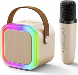 PICSTAR KARAOKE SPEAKER BROWN AND ONLY 1 MIC ONLY 8 W BLUETOOTH SPEAKE