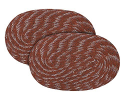 KUBER INDUSTRIES COTTON OVAL DOOR MAT FOR PORCH/KITCHEN/BATHROOM/LAUND