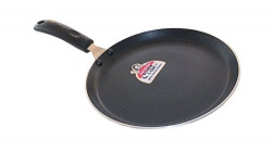 Crystal Aluminium Induction Base Non-Stick Flat Tawa, 250 Mm, Standard