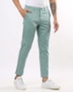 ELASTIC TAPE WAISTBAND TROUSERS IN SLIM TAPERED FIT