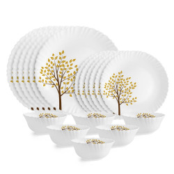 Cello Opalware Dazzle Series Tree of Life Dinner Set, 18 Units | Light