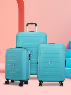 VIP Set of 3 CORSA Hard-Sided Textured Trolley Suitcases - Cabin, Medi