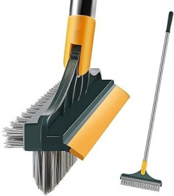 VEWIKZY 3 in 1 Bathroom Cleaning Brush with Wiper, Tiles Cleaning Brus
