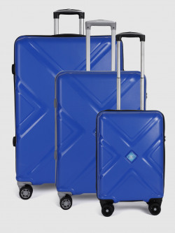 V BY VERAGE SET OF 3 GLANZA 360 DEGREE ROTATION HARD TROLLEY BAGS 244