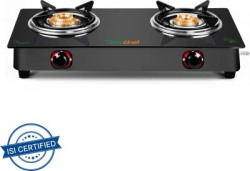 GREENCHEF EBONY GLASS MANUAL GAS STOVE(2 BURNERS)