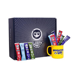Sleepy Owl Coffee Gift Set | 32 Assorted Coffee Sachets + 1 Coffee Mug