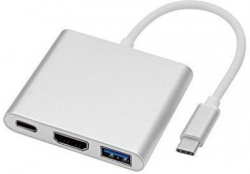microware TV-out Cable 3 in 1 Hub Type C USB 3.1 to USB-C 4K HDMI USB