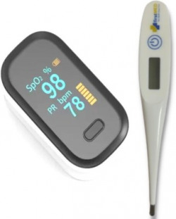 Firstmed Pulse Oximeter with Thermometer Combo Pulse Oximeter(Black)