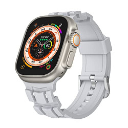 ZZMY Compatible with Apple Watch Sport Straps 49mm Breathable Soft Sil