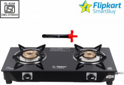 FLIPKART SMARTBUY 2 BURNER ICON GLASS MANUAL GAS STOVE(2 BURNERS)
