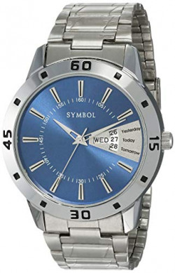 AMAZON BRAND - SYMBOL ANALOG BLUE DIAL MEN'S WATCH-AZ-SYG28-A STAINLES