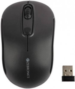 ZEBRONICS ZEB DASH PLUS Wireless Optical Mouse(2.4GHz Wireless, Black)