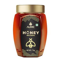 Auric Pure1Kg Honey Crafted from Multi-Flower Sources, 100% Purity wit