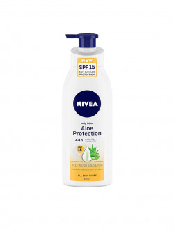 NIVEA UNISEX ALOE PROTECTION DEEP MOISTURE SERUM BODY LOTION SPF 15 4