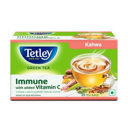 Tetley Green Tea Immune Kahwa with Pink Salt, Ginger, Cardamom (Spiced