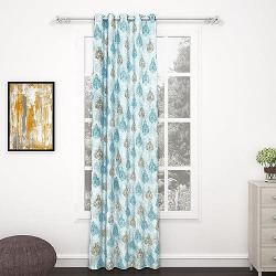 BEDSPUN CURTAIN DOOR - RAGA CURTAIN FOR DOOR 7 FEET LIGHT FILTERING CU