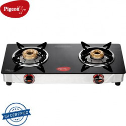 PIGEON POPULAR COOKTOP GLASS MANUAL GAS STOVE(2 BURNERS)