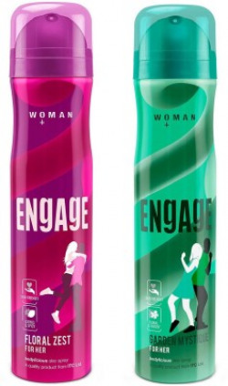 Engage Deo Combo 1 Floral Zest 150ml & 1 Garden Mystique 150ml Deodora