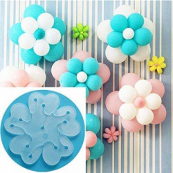 RJV Global Solid 20 Pcs Portable Flower Shape Balloon Clips Holder for