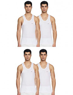 LUX VENUS Men's Cotton Vest (Pack of 4) (8904209873941_Venus_WH_RN_85_