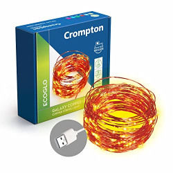 Crompton Galaxy Decoration Copper USB Powered String Fairy Lights with