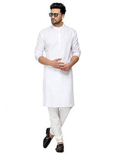 GAURI LAXMI ENTERPRISE MEN'S COTTON BLEND SOLID REGULAR SHIRT (^ P WHT