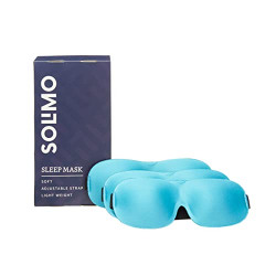 Amazon Brand - Solimo Sleep Mask, With Eye Cushion, Ultra Smooth, Adju