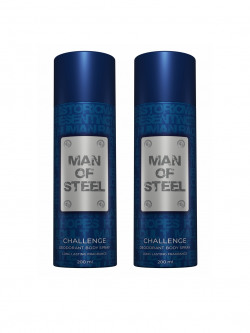 DENVER MAN OF STEEL SET OF 2 CHALLENGE DEODORANT BODY SPRAY - 127 G EA