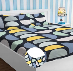VAS COLLECTIONS 180 TC Cotton Double Floral Fitted (Elastic) Bedsheet(