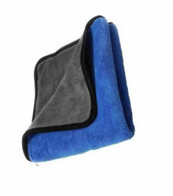 SNAN Microfiber Vehicle Washing Cloth 600GSM PACK OF 1 BLUE AND GREY C