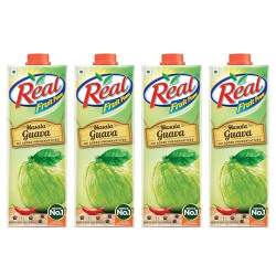 REAL MASALA GUAVA FRUIT JUICE-1L (PACK OF 4) | NO ADDED PRESERVATIVES,
