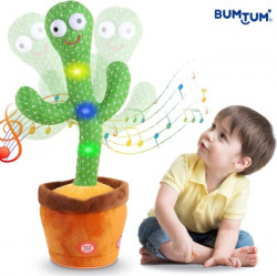 BUMTUM Dancing Cactus Talking Plush Toy with Singing & Recording Funct