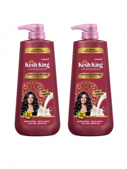Kesh King 2Pcs Scalp & Hair Medicine Damage Repair Shampoo with Milk P