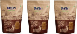 Sri Sri Tattva Brown Sugar, 1kg each ( Pack of 3) Sugar(3 kg, Pack of