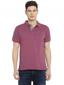 AMERICAN CREW MEN'S POLO T-SHIRT WITH POCKET (AC275-L_PURPLE GUMDROP)