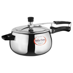 Surya Flame 5 Litre Aluminium Pressue cooker Queen with inner lid, Gas