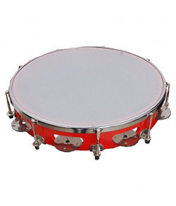 Sai Musical Alligator Fibre Dafli/Tambourine Random colour 10 inch Han