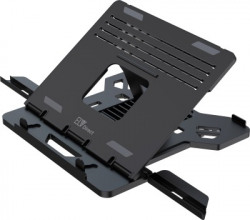 ELV DIRECT ADJUSTABLE FOLDABLE LAPTOP STAND WITH 2 ATTACHED PHONE STAN