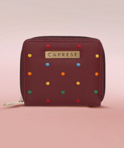 CAPRESE WOMEN CASUAL MAROON ARTIFICIAL LEATHER WALLET(5 CARD SLOTS)