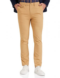 AMAZON BRAND - HOUSE & SHIELDS MEN'S FLEXI WAIST REGULAR CASUAL PANTS