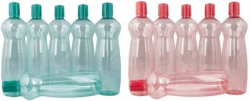 MILTON PACIFIC RED AND GREEN PLASTIC FRIDGE WATER BOTTLE SET OF 12 100